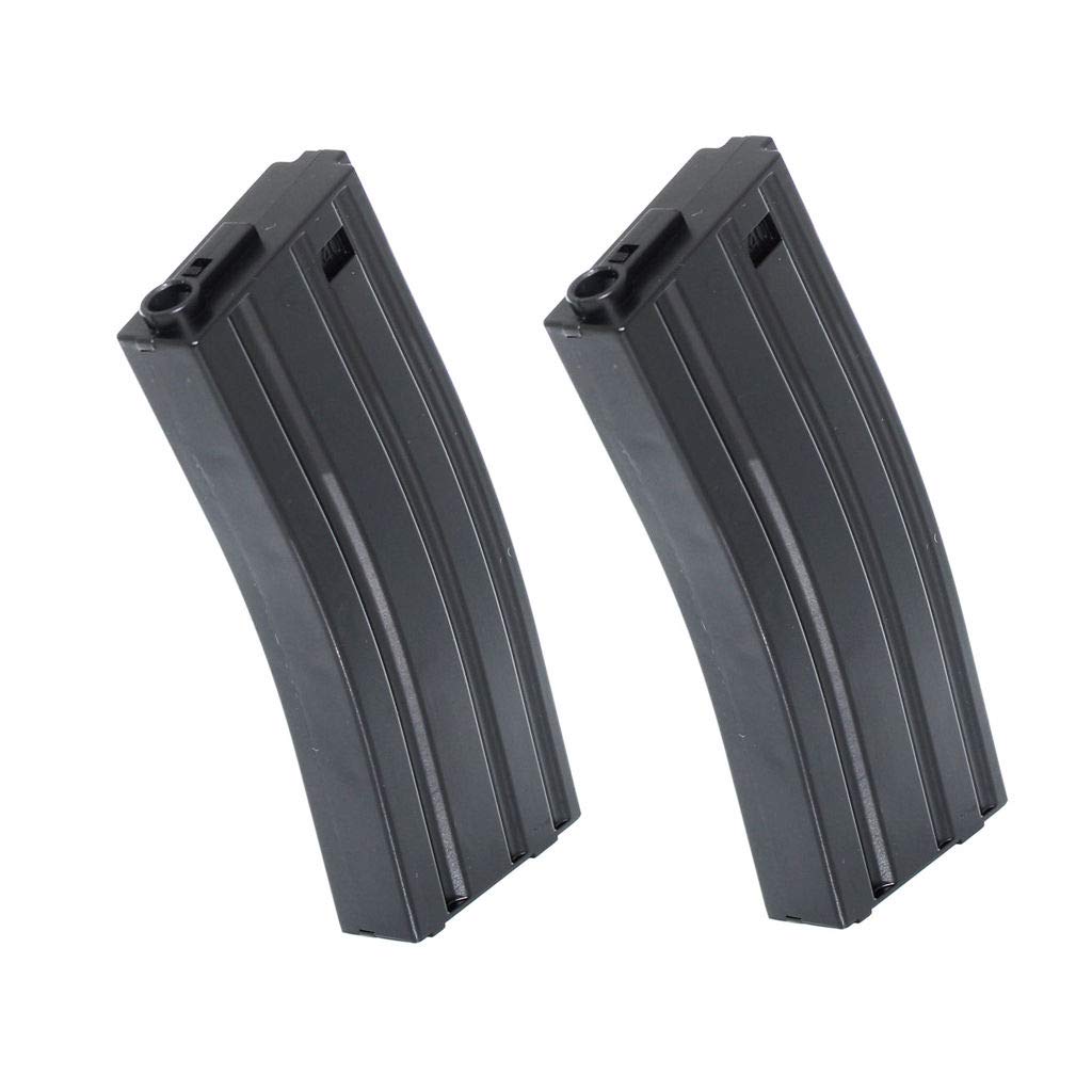 Generica Airsoft Softair 2pcs 120rd Mag Mid-Cap Econ Magazin Für M4 M16 Serie Schwarz
