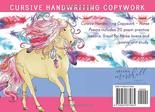 A Collection of Horse Poems: Cursive Handwriting Copywork | Use for: Horse and Poetry Unit Study for Grades 3 - 6 (Horseschooling) - Image 2