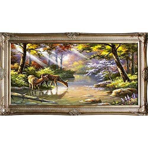 Kit Diamant Peinture Wapiti de la forêt 5D grand format contre le stress et les murs vides