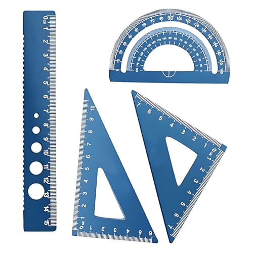 Ya en mundofriki.es: 4 Piezas Juego de reglas,conjunto de regla set reglas metalicas set reglas escolares reglas kit ruler set conjunto de geometría para el maestro estudiante de la escuela