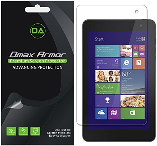Dmax Armor [3-Pack] for Dell Venue 8 Pro 5855 Screen Protector High Definition Clear Shield