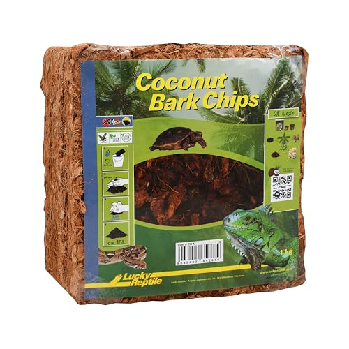 Lucky Reptile Coconut Bark Chips 1 kg, Cocos Chip strö för terraridjur och andra husdjur