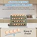 HOTUT 4 Tier Egg Holder for Fridge,Rolling Egg Dispenser Rack,Space Saving Egg Tray,Auto Rolling Fridge Egg Organizer,Automatically Rolling Egg Storage Container for Kitchen Refrigerator Table (Gray)