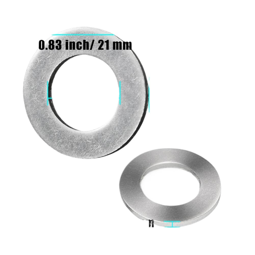 Lot de 100 rondelles d'écrasement en aluminium pour joints de bouchon de vidange d'huile, compatibles avec les références OEM 90430-12031 et 90430-12018