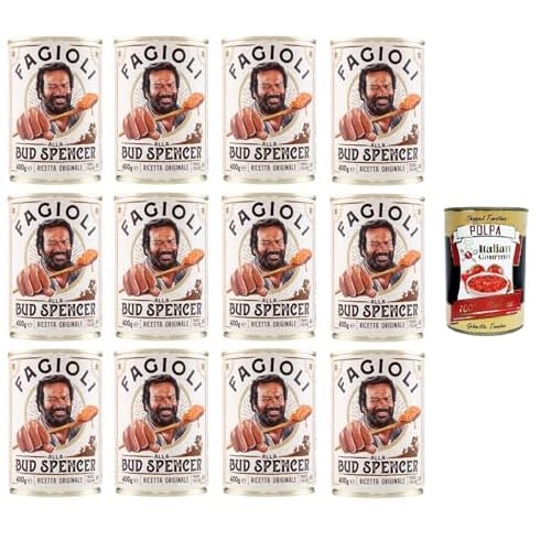 Bud Power- Bud-Spencer-Bohnen fertig zum Probieren 12x 400gr + Italian Gourmet polpa 400g
