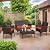 Homall 4 Pieces Patio Rattan Chair Wicker, Outdoor Indoor Use Backyard Porch Garden Poolside Balcony Furniture Sets (Red)