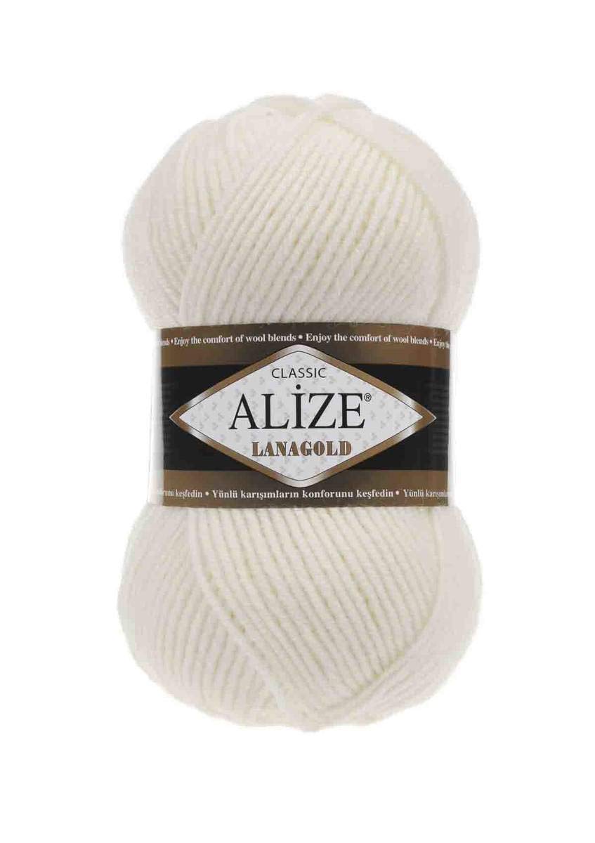 Alize Lanagold Classic Hand Knitting Yarn 1PC (Color Cream no. 62)