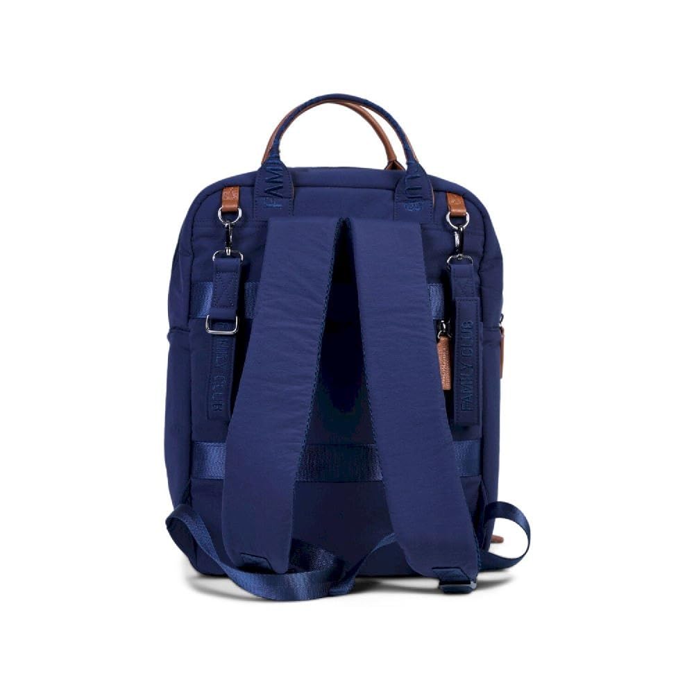 CHILDHOME, Plecak na pieluchy Family Bag, duża pojemność, wielofunkcyjny, mata do przewijania w zestawie, 11 przegródek, izolowane kieszenie, walizka na kółkach, wieszak na wózek, 20,5 l, granatowy