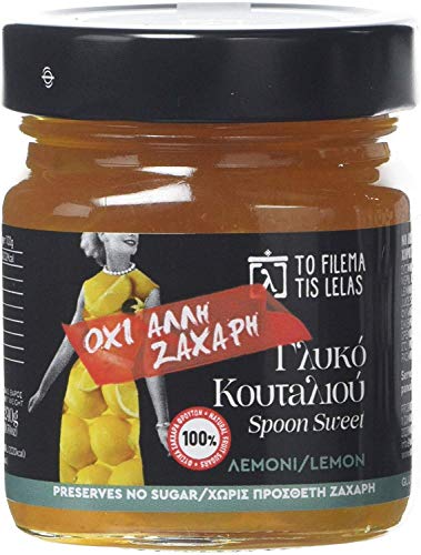 To Filema Tis Lelas Fruta en Almíbar Hecho a mano - Limón Sin azúcar añadido, Paquete de 2 x 240 g (Total: 480g)