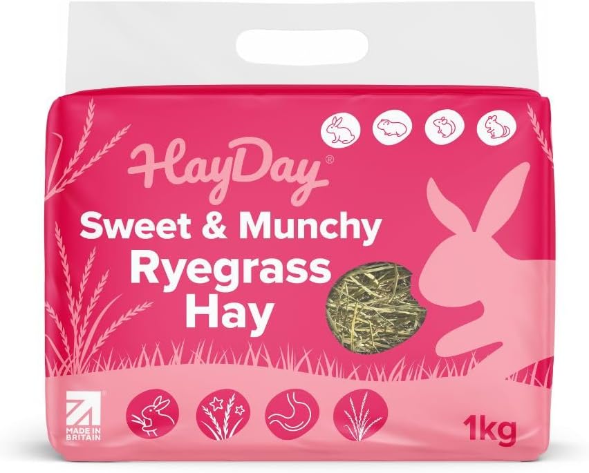 HayDay Sweet &amp; Munchy Ryegrass Hay 1kg