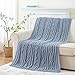 Battilo Bluish Grey Throw Blanket for Couch,51