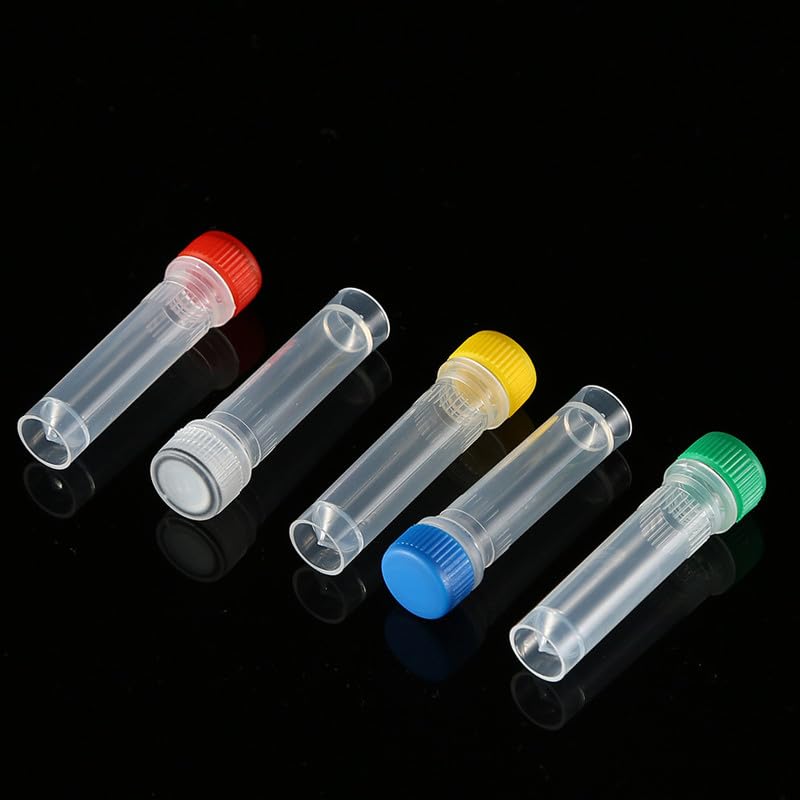 500Pcs/Lot 1.5ml Cryovial Centrifuge Tube Cryogenic Vials with Washer Test Tube