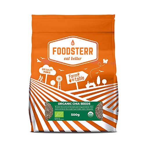 Foodsterr Organic Chia Seeds - White Black & Gray 500g