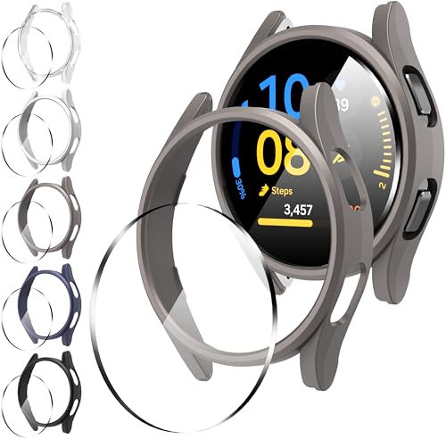 Protection Galaxy Watch FE 40mm pour le sport et le quotidien avec coque et écran HD mat