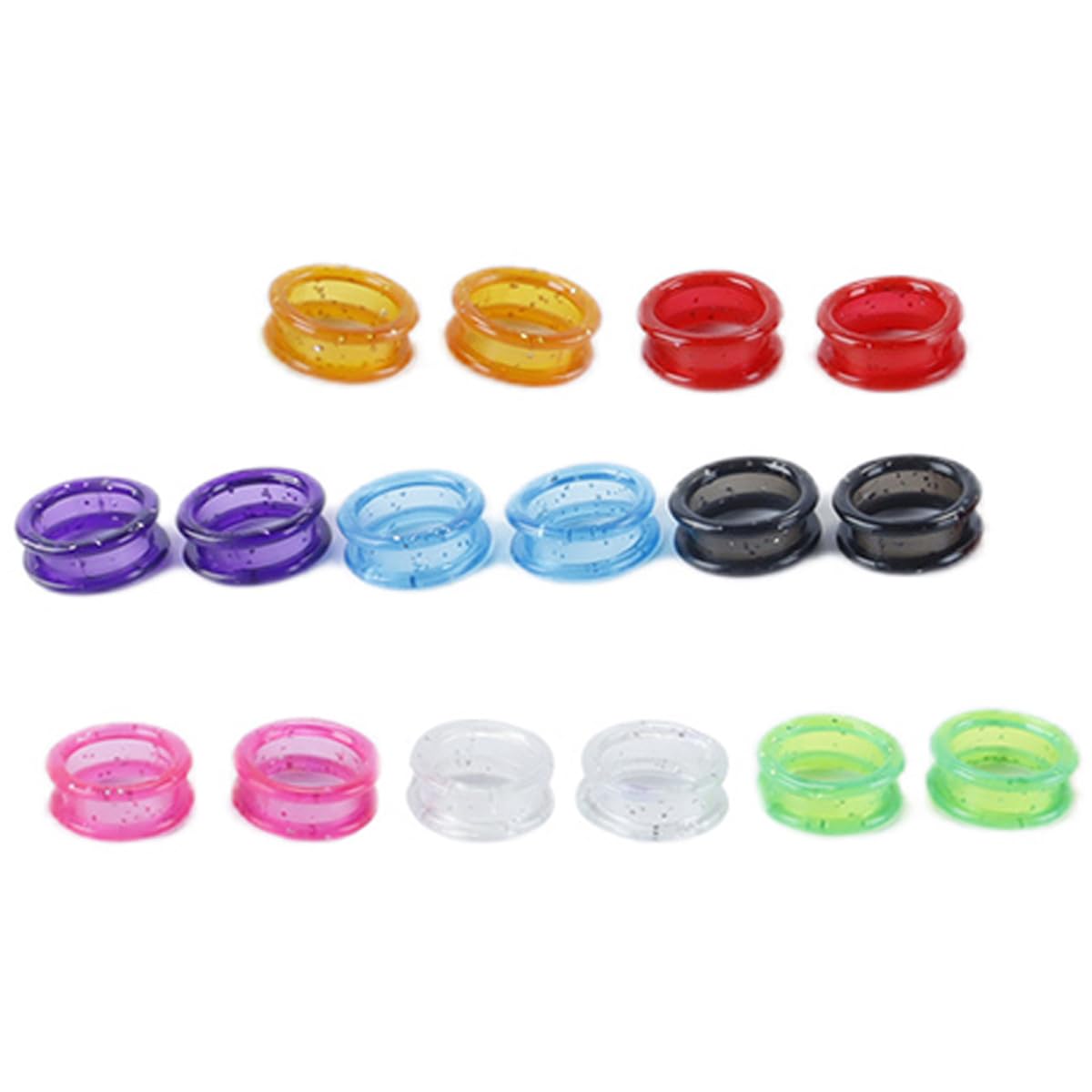Ausi 16 PCS Soft Silicone Scissors Finger Rings Dog Grooming Pet Shears Thumb Inserts Finger Protector Ring Scissor Accessories