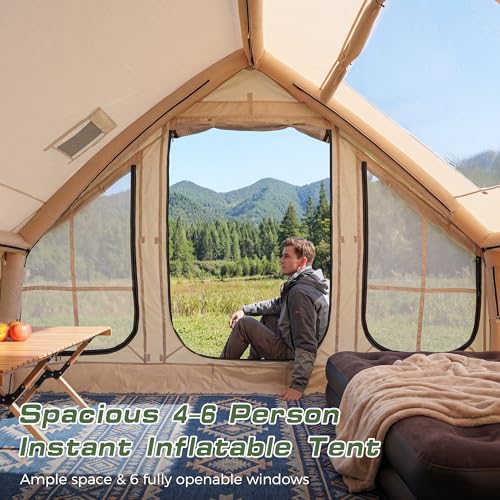 Inflatable Tent with 6 Ventilation Doors