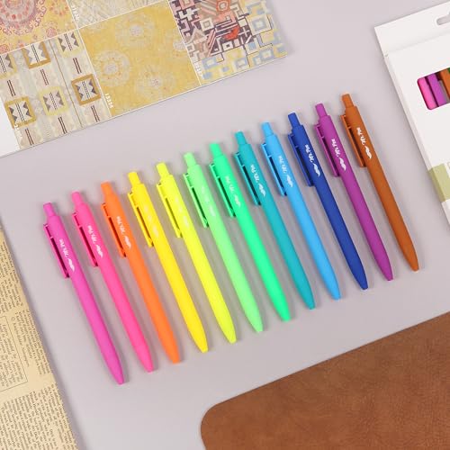 Image of Mr. Pen- Retractable Gel Pens, 12 Pack, Bright Color Ink, Fine Point 0.7mm | Fast Dry, Smooth Writing, Cute Pens for Drawing, Writing Planner and School Supplies