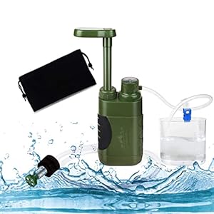 Waterfilter voor buiten, 5000 liter, survival, camping, waterfilter voor drinkwater, draagbare waterzuiveraar voor noodgevallen, uitrusting