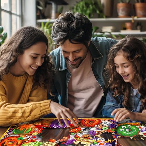 Rompecabezas White Mountain de 1000 piezas, temática Halloween y otoño: 'Trick or Treat', piezas grandes, regalo para adultos y familia, 24" x 30" miniatura 4