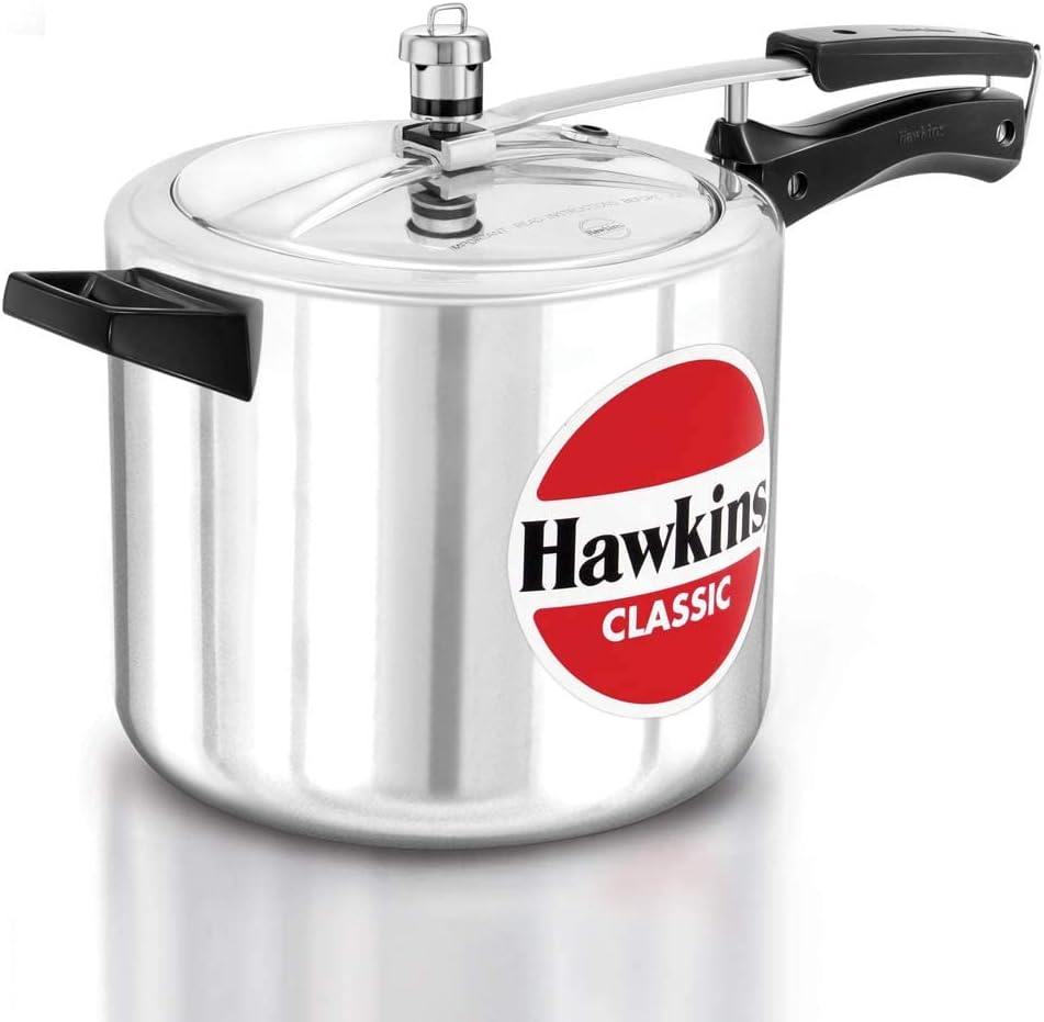 Hawkins Classic CL65 6.5Liter New Improved Aluminum Pressure Cooker, Small, Silver