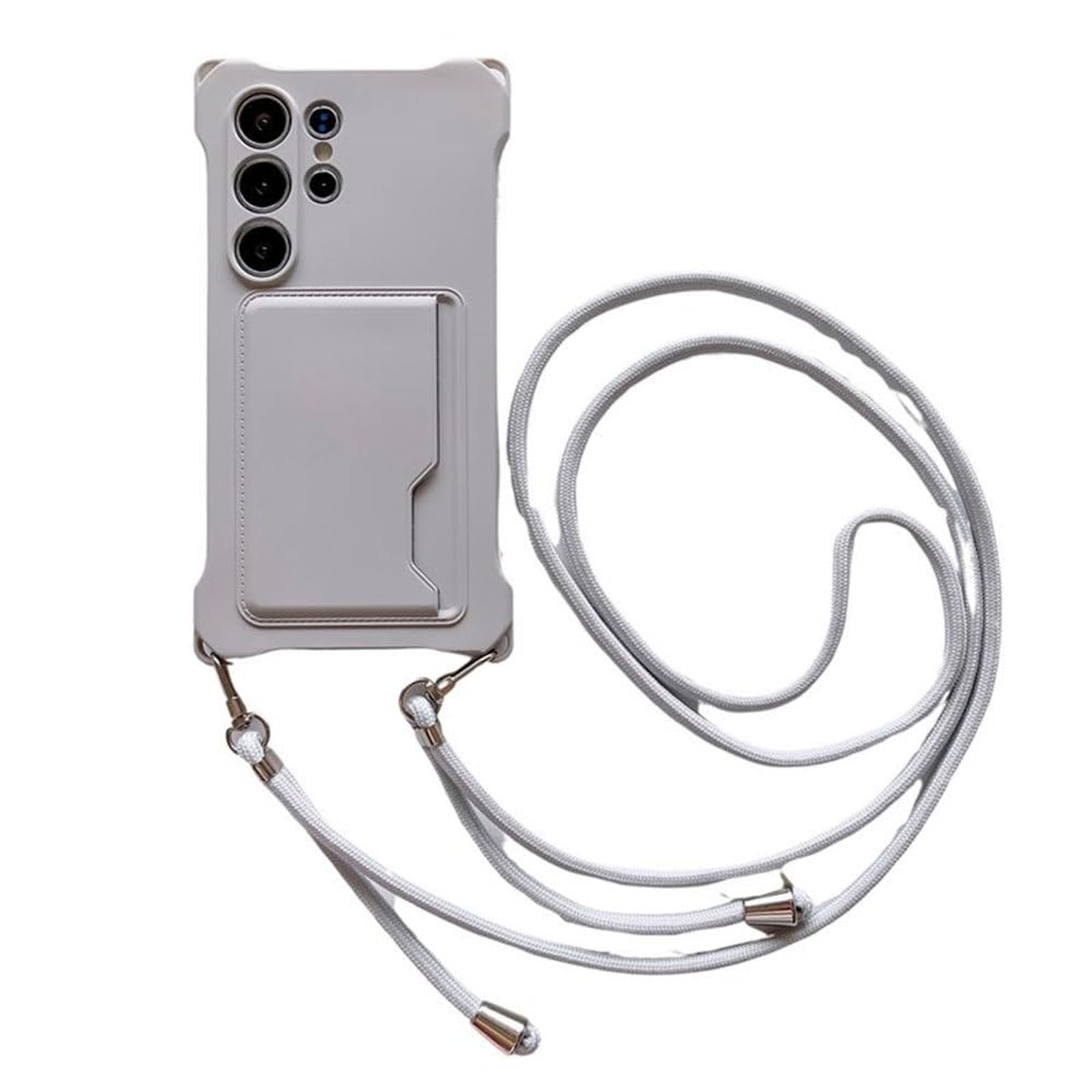 Étui Samsung S23 Plus lanière cordon silicone gris antichoc robuste - 8