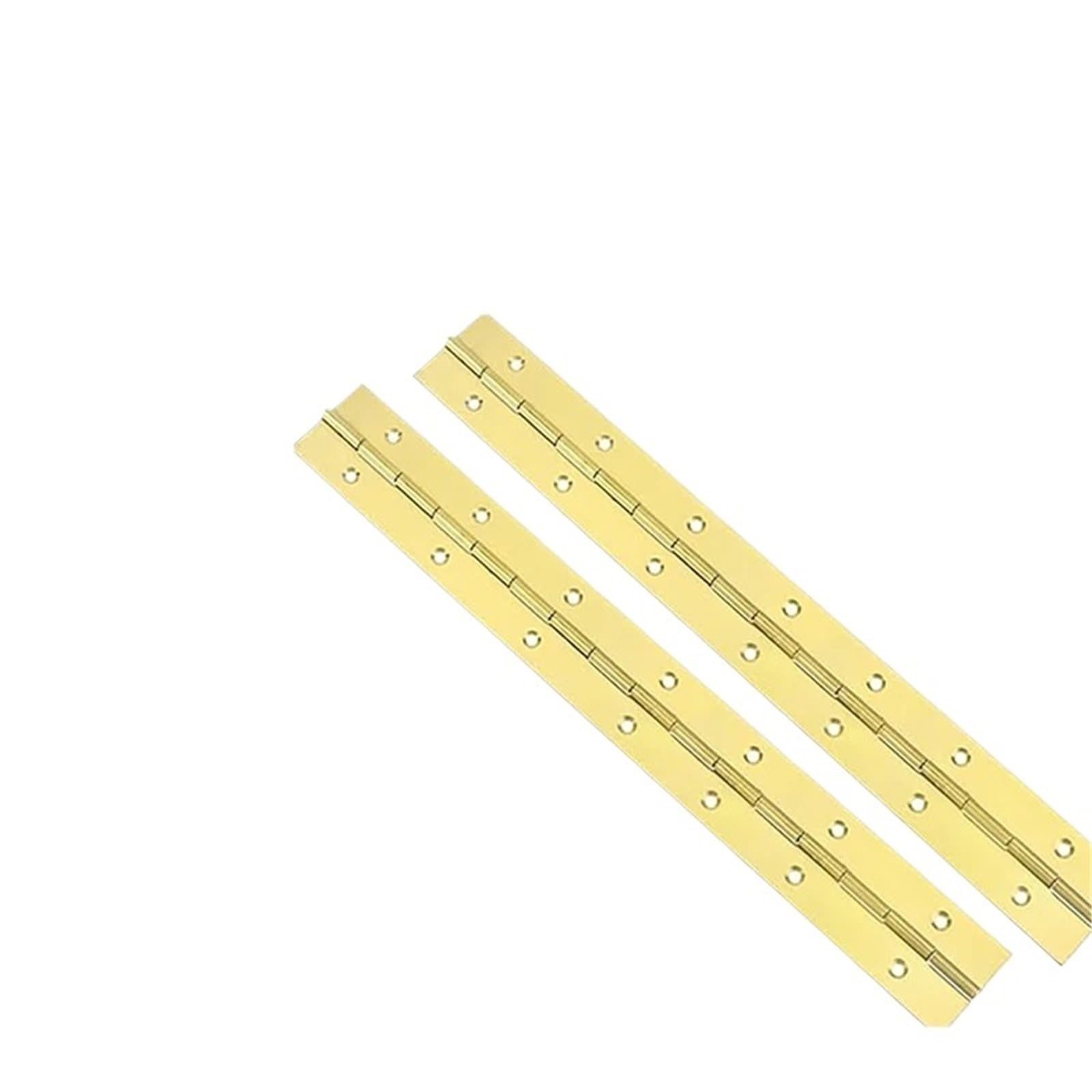 2PCS 6in-48in Piano Hinges Stainless Steel Gold Long Hinge for Cabinet(2pcs 8inch)