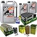 Produktbild QR-PARTS 69345397 Filter Set Inspektionspaket 7 Liter Motoröl Top Tec 4200 5W-30 MANN-FILTER Innenraumfilter Kraftstofffilter Luftfilter Ölfilter