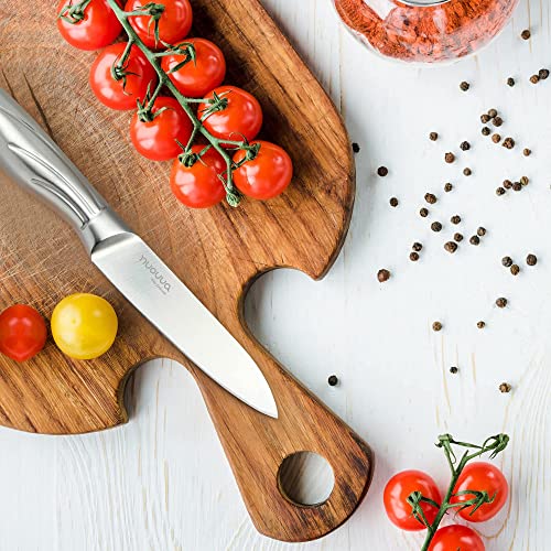 Kitchen Knife Set With Rotating Stand - Sharp Stainless Steel Knives Set - 360 Degree Rotating Block - By Nuovva #TOP7