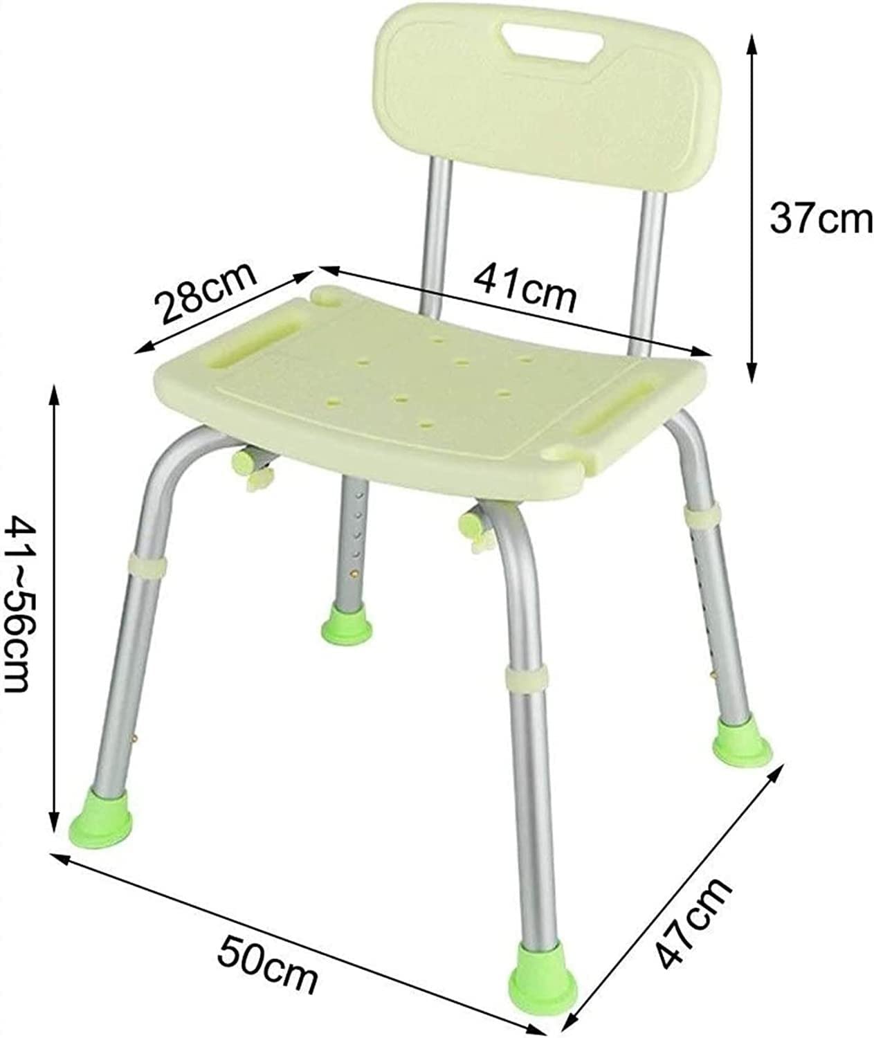 Taburete de baño para Adultos Mayores, para discapacitados, Altura Ajustable, Asiento de bañera, Seguridad Antideslizante con Respaldo, Banco de Ducha, Taburete de Ducha