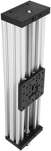 Miniatura 9 de Tabla deslizante de guía lineal, tornillo de bola de plomo de 0.315 in, riel de movimiento, aleación de aluminio, guía lineal CNC, actuador de