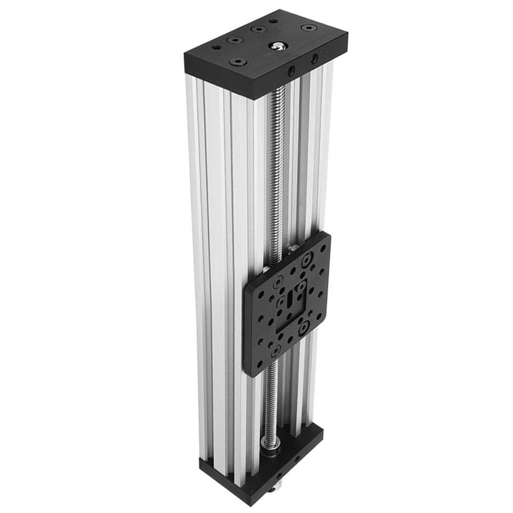 Liniowy stół ślizgowy, stół śrubowy ze stopu aluminium o wysokiej sztywności do maszyny do grawerowania drukarki 3D itp. Maszyna kombinowana (250 mm srebrny)