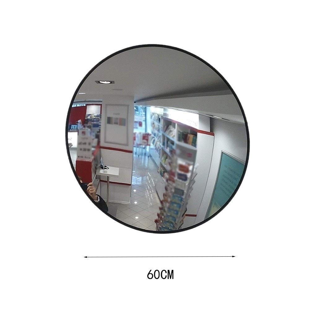 Espejo de Seguridad Negro de 45 cm, Espejo de tráfico Duradero Resistente a la Intemperie, supermercado, Espejo de Centro Comercial antirrobo, Lente Gran Angular (tamaño: 45 cm)