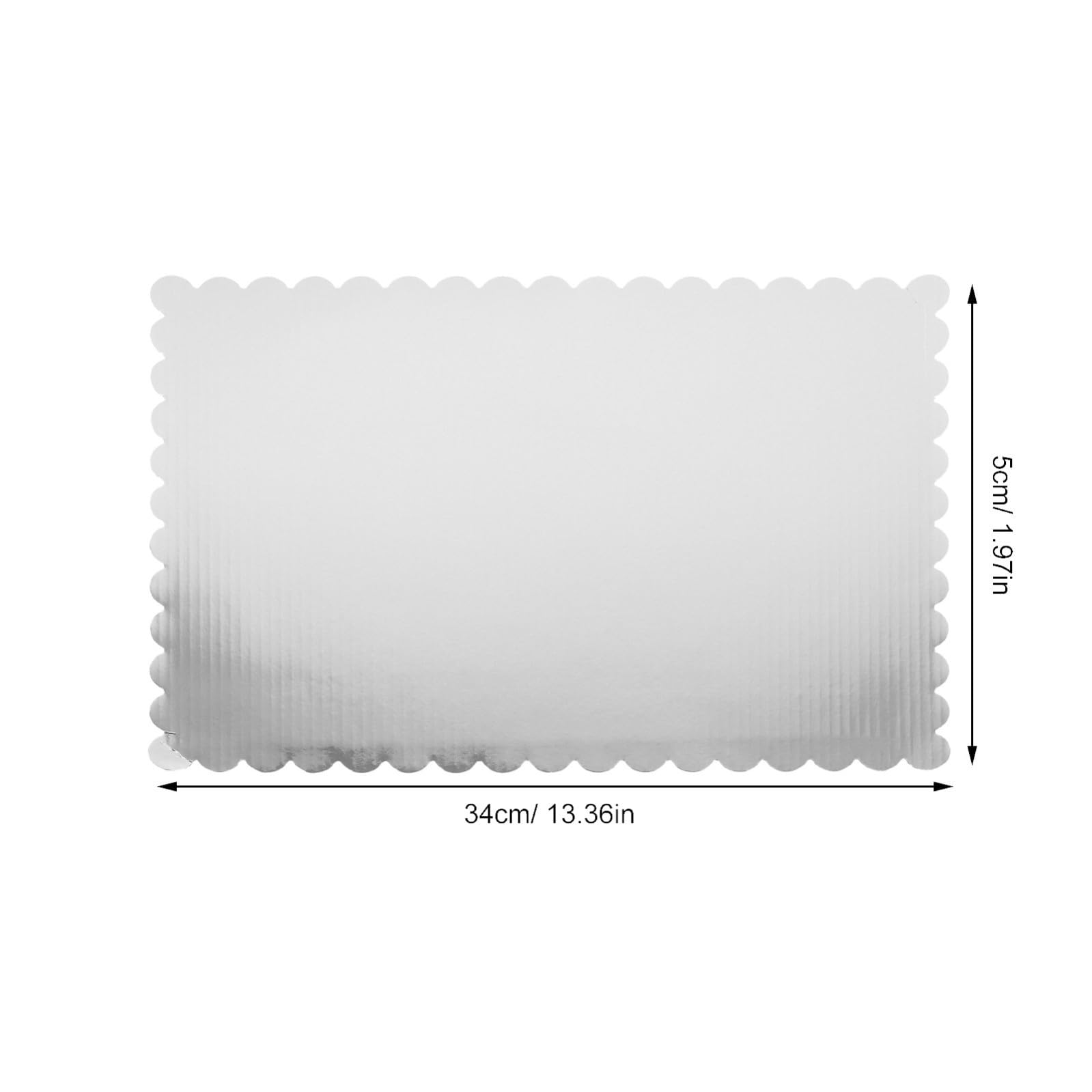 Base per Torte Rettangolare Ondulata in Carta Ondulata Bianca, Spessore 2mm, 20 Pezzi, Supporto Stabile e USA e Getta per Decorazioni di Dolci e Feste