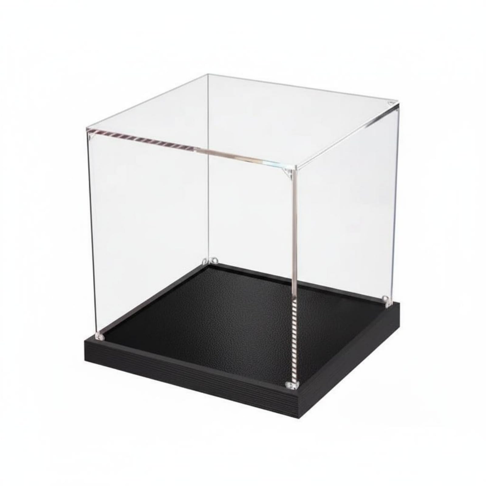 Caja Acrílica Transparente Alta Transparencia Cubierta Antipolvo Figuras Fácil Montaje Vitrina Expositora para Coleccionistas , 20x40 Cm Ancho X Largo , 60 Cm Alto , Base De Alambre Estirado