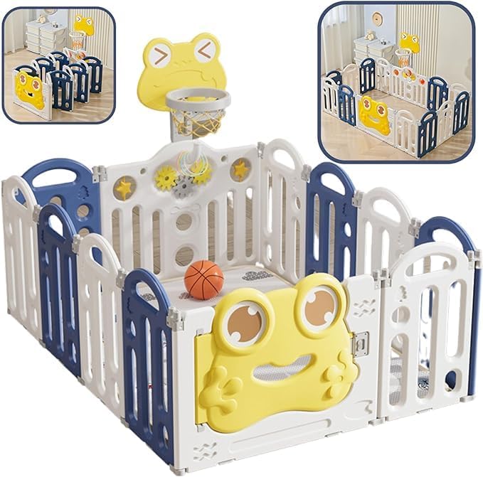 PICCASIO Wide useful Baby Playpen, Versatile playpen for babies