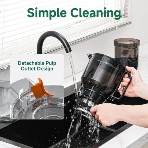 Image of Cold Press Juicer Machine, 6.5 inch Wide Chute for Whole Fruits & Vegetables
