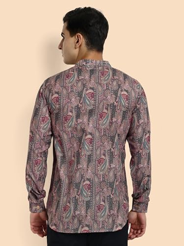 Image of Vardha Men's Cotton Printed Short Kurta with Comfortable Fit and Simple Style and Regular Look | Kurta for Men