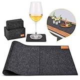 tischdecke filz grün BESTE GESCHENKIDEE - Perfekte Einweihungsparty vorhanden. Tolle schieferplatte und Tischläufer für Ihren Börotisch, Schreibtisch, Zuhause, Küche, Esszimmer, Wohnzimmer, Bar, geniessen Sie ein Lachen und ein angenehmes Getränk.
