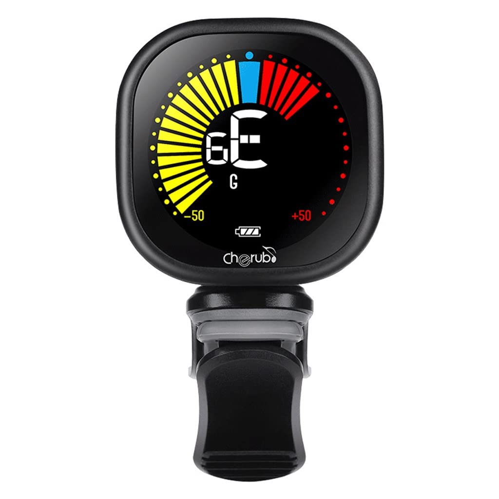 JJJ Acustic Guitar Electronic Tuner Ricaricabile Ukulele Violin Clip Tuner (Color : Black)