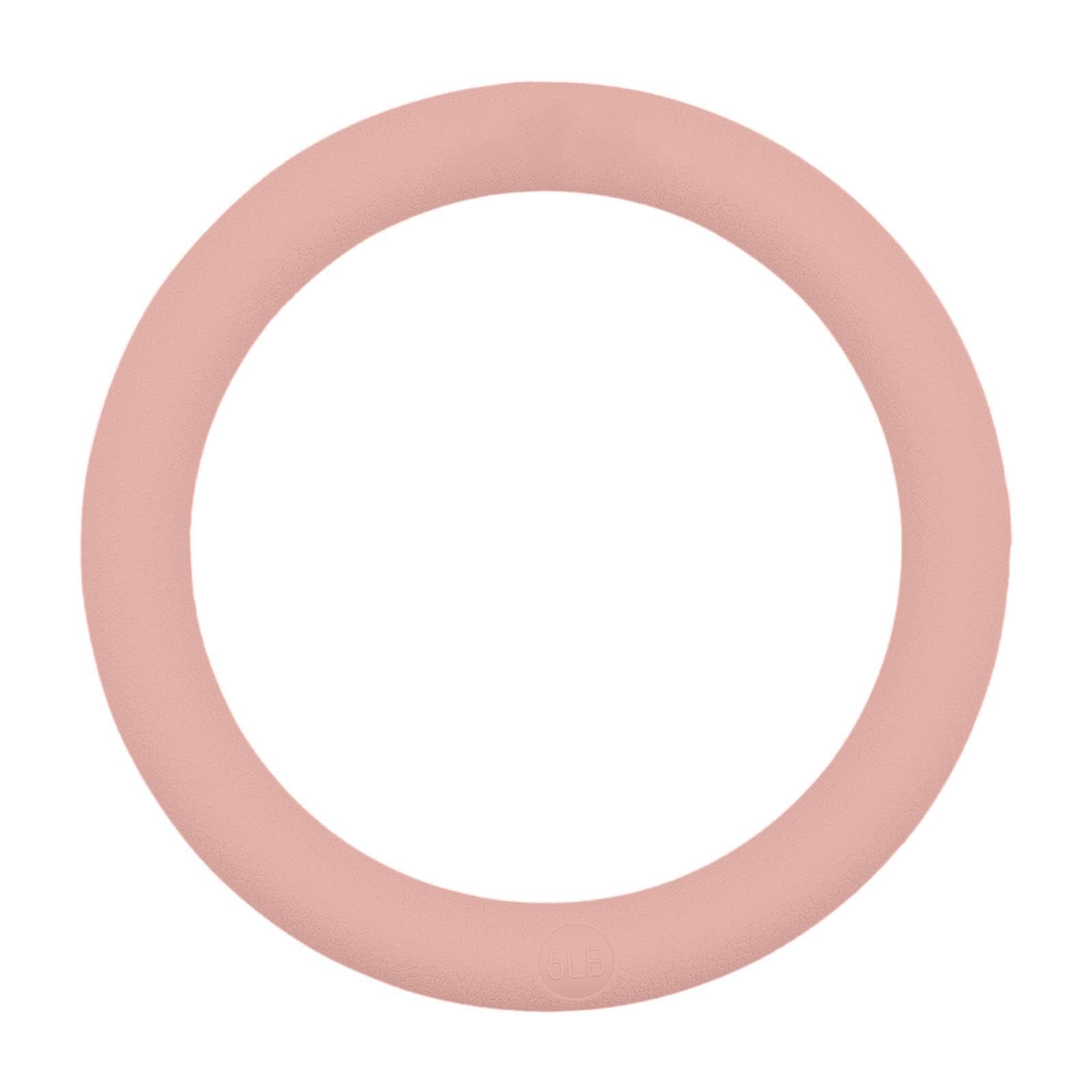 Weight Anello Cerchio Fitness Allenamento Strumento Esercizio Struttura Antiscivolo in Silicone Ghisa Adatto per, Colore Rosa