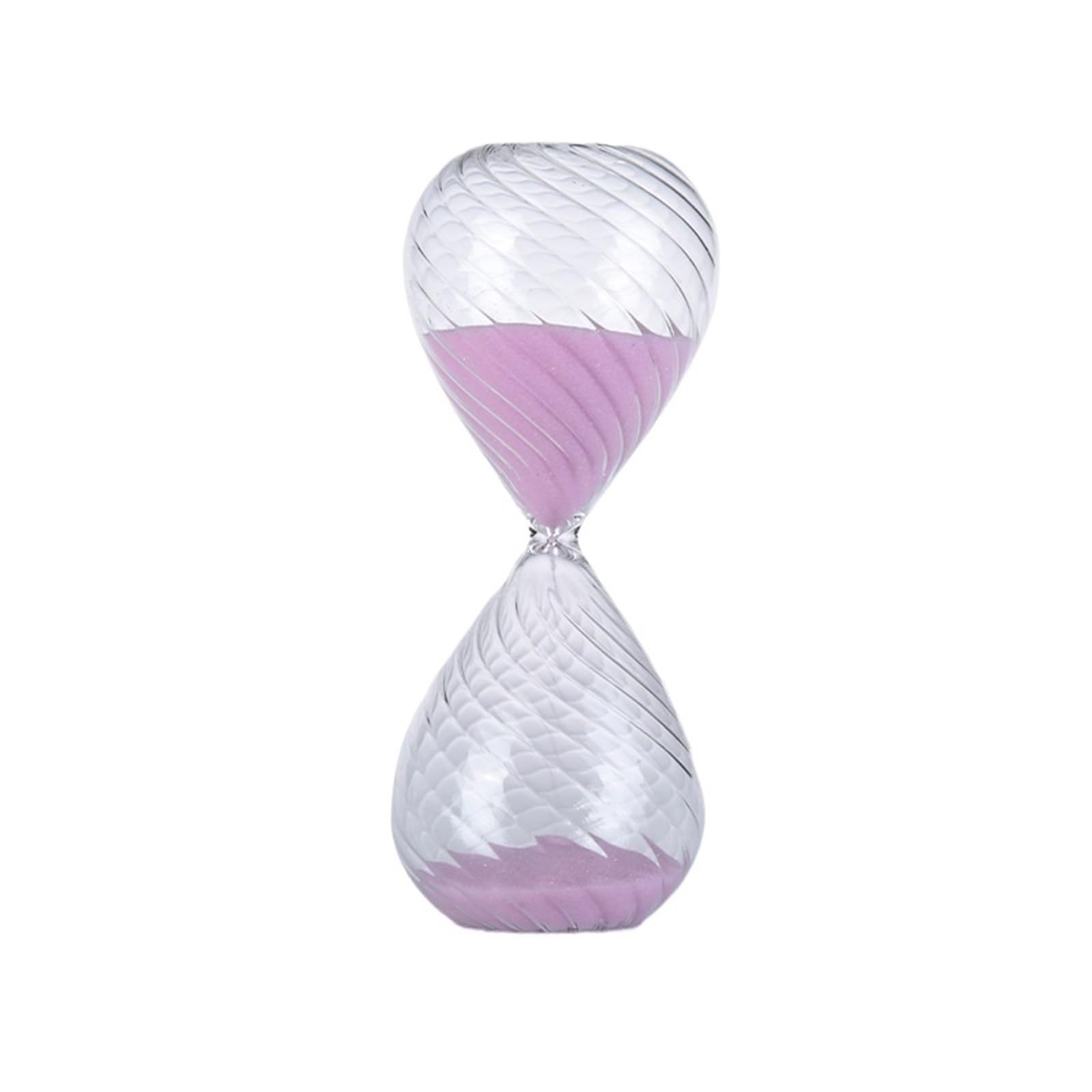 2 pezzi 5 minuti Ripple Clessidra Timer Home Art Creatività Decor Opzioni multicolori Antistress Per Scrivanie,Uffici(Pink)