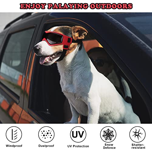 Goggles-for-Dogs-Ownpets-Dog-Glasses-UV-Protection-Goggles-Snow-Protection-Wind-Protection-Dust-Protection-with-Adjustable-Strap-Safety-Pet-Sunglasses-for-Small-and-Medium-Dog-Red - Cucciolini Doodles   Goggles-for-Dogs-Ownpets-Dog-Glasses-UV-Protection-Goggles-Snow-Protection-Wind-Protection-Dust-Protection-with-Adjustable-Strap-Safety-Pet-Sunglasses-for-Small-and-Medium-Dog-Red