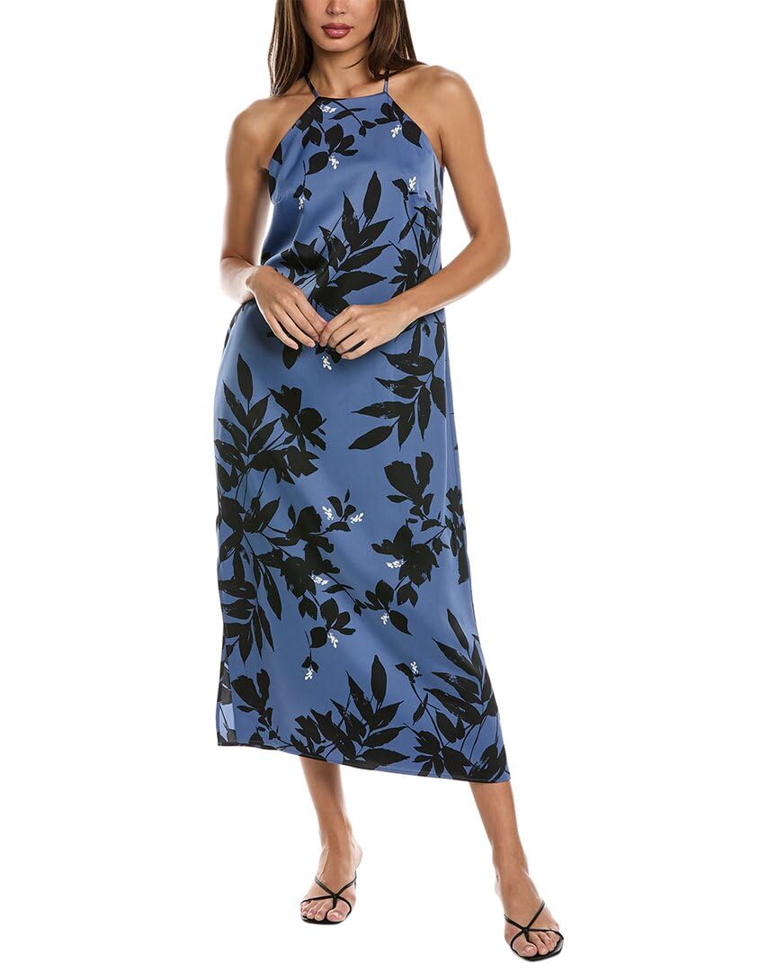 Anne Klein Halter Bias Dress Abito Slip con SBIENZA Alter Donna