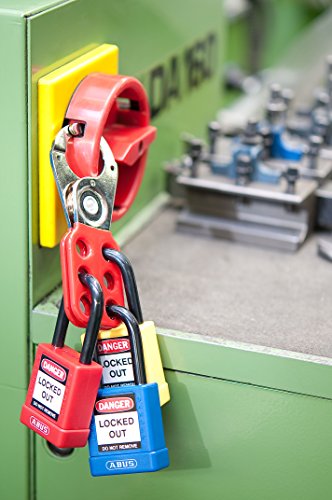 Image of ABUS Premium Lockout Tagout Padlocks -10 Pack, OSHA Compliant Insulated Loto Locks, Keyed Different, 1 Key Per Lock (10, Red)