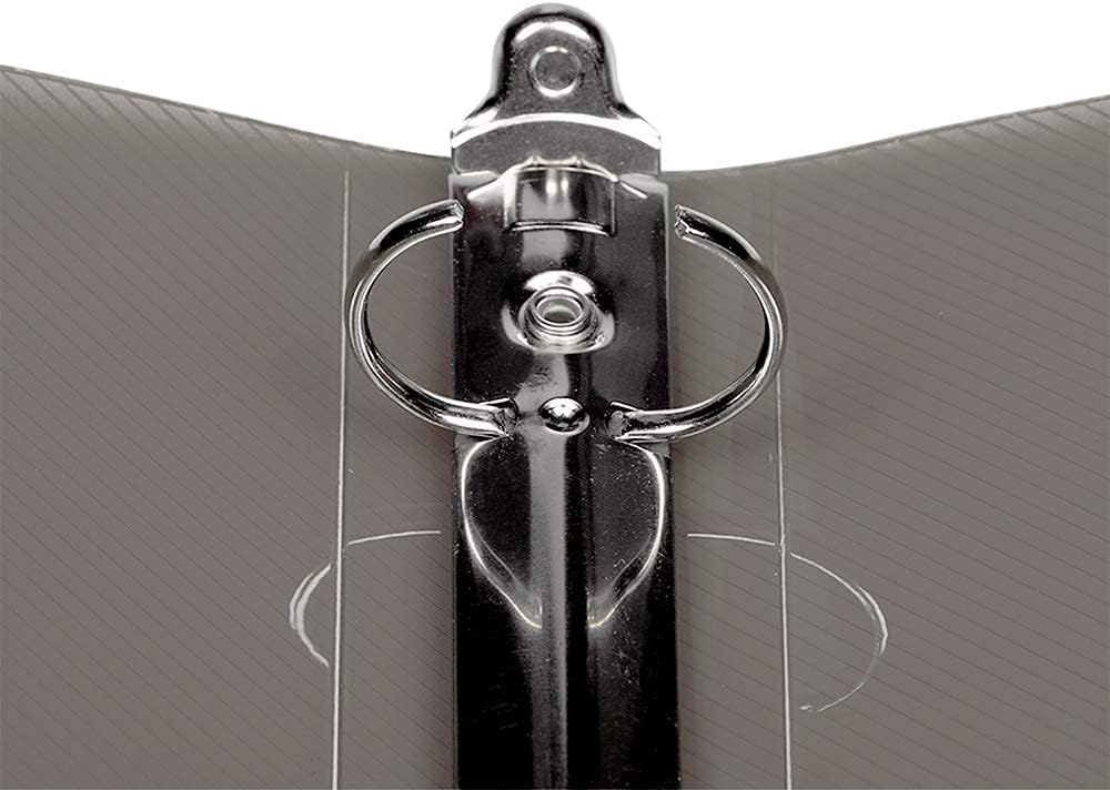 JAM PAPER Plastic 1 inch Binder - Smoke Grey 3 Ring Binder - Sold Individually