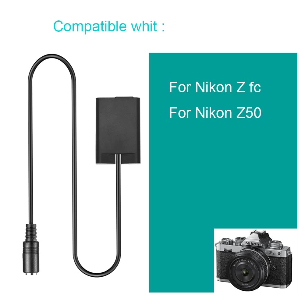Raeisusp Coupleur CC EP-5G EN-EL25 Batterie Factice EN-EL25a + Adaptateur PD QC3.0 + Câble D'alimentation USB C 9V Pour Nikon Z50 ZFC