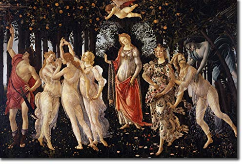 The Pop Culture King Sandro Botticelli - Primavera (1480) - Reproducción de una Pintura clásica. - Cartel, impresión, Arte, Regalo Poster Print - Dimensiones: 30 x 20cm