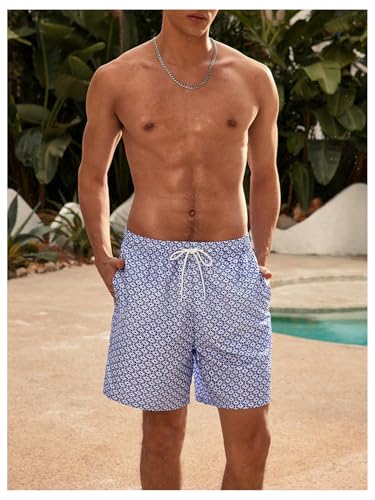 Men's Graphic Swim Trunks Drawstring Waist Boho Short Quick Dry Swimming Board Shorts4