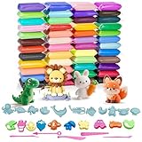 Kit de 48 Colores Arcilla Polimérica Secado al Aire - Arcilla Suave y Ligera para Manualidades y Modelado - Set Creativo