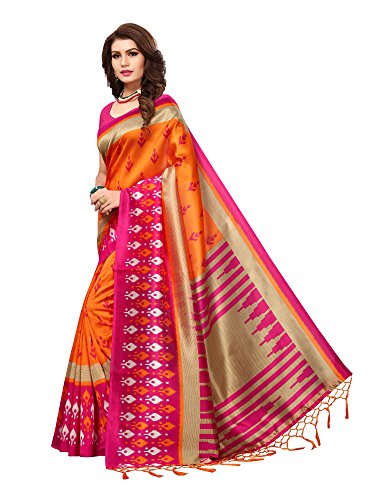 Image of Applecreation Women's Art Silk Saree With Blouse Piece